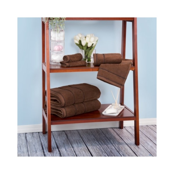 Hastings Home 6-piece 100-percent Cotton Towel Set with 2 Bath Towels, 2 Hand Towels and 2 Washcloths (Chocolate) 871401ASR - main